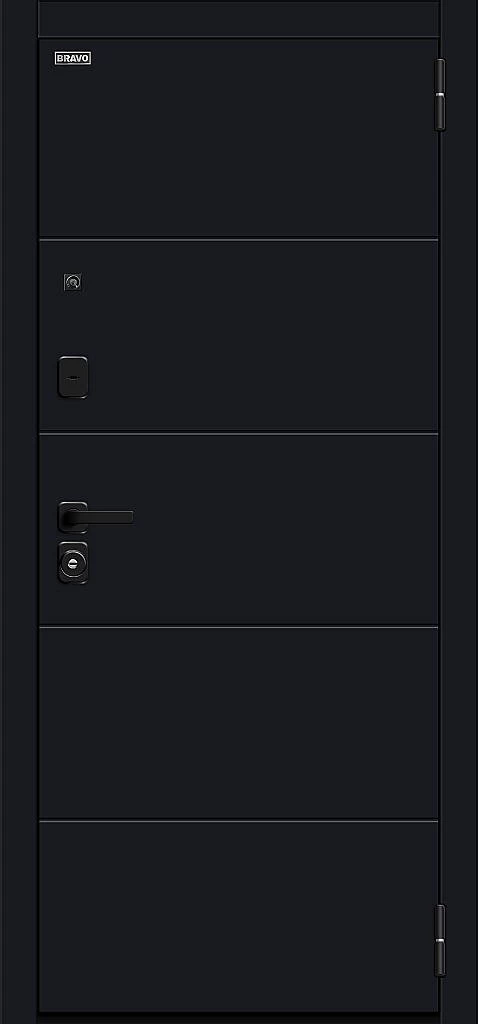 Входная дверь Флэт/SBlack Black Shell/White Silk BR6170 внешняя сторона