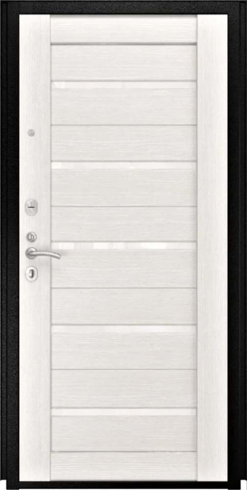 Входная дверь ДвериПРО Д-68 СБ-1 (лак. белое, 16мм, беленый дуб) DPRO197041 внутренняя сторона